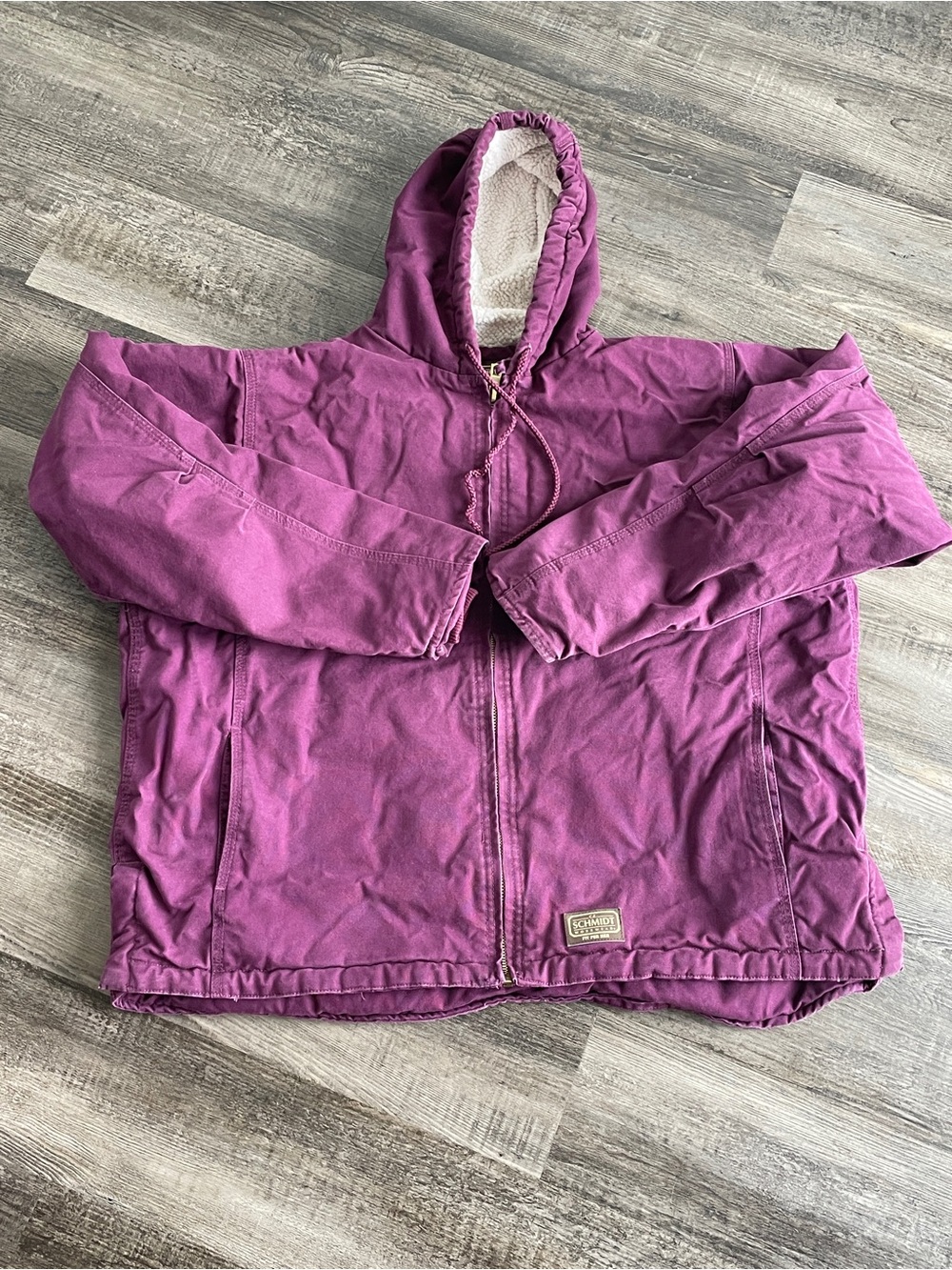 Schmidt Women’s 2X Hooded Outdoor Work Winter Jacket - Plum
